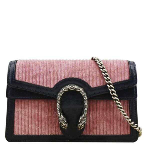 Gucci  Dionysus Mini Corduroy Crossbody Bag Pink 476432 - Picture 1 of 13